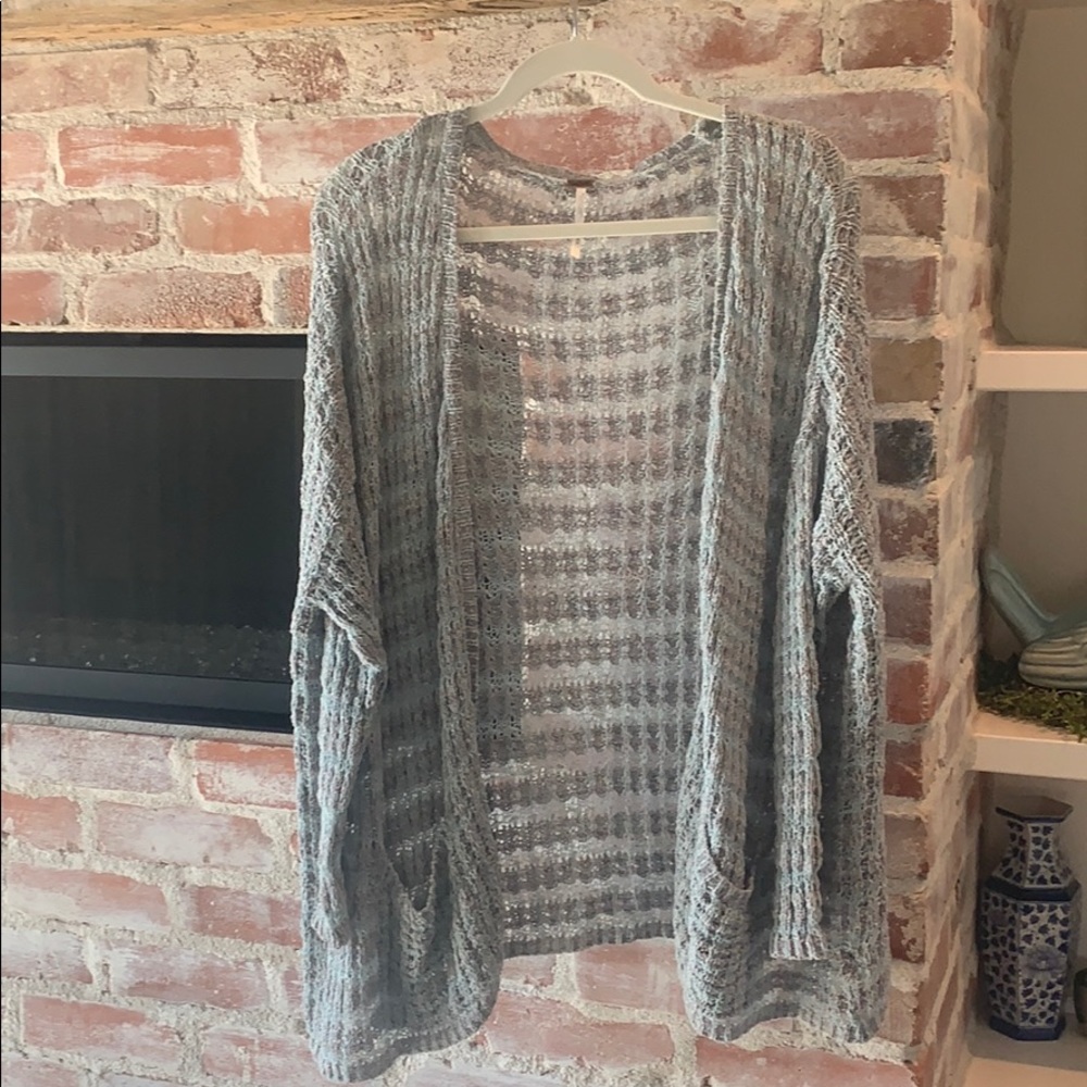 Free People Light Blue Cardigan
